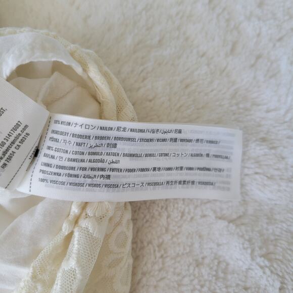 Abercrombie & Fitch Mini Lace Dress Womens Small White Ivory Sleeveless BOHO - Picture 9 of 9